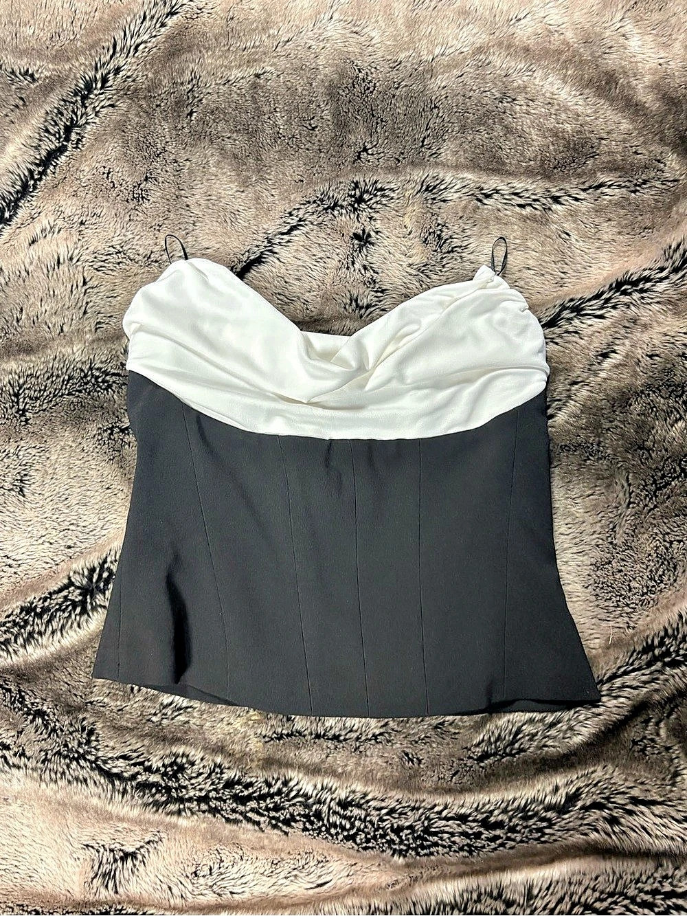 Zara Colorblock Corset Top NWT